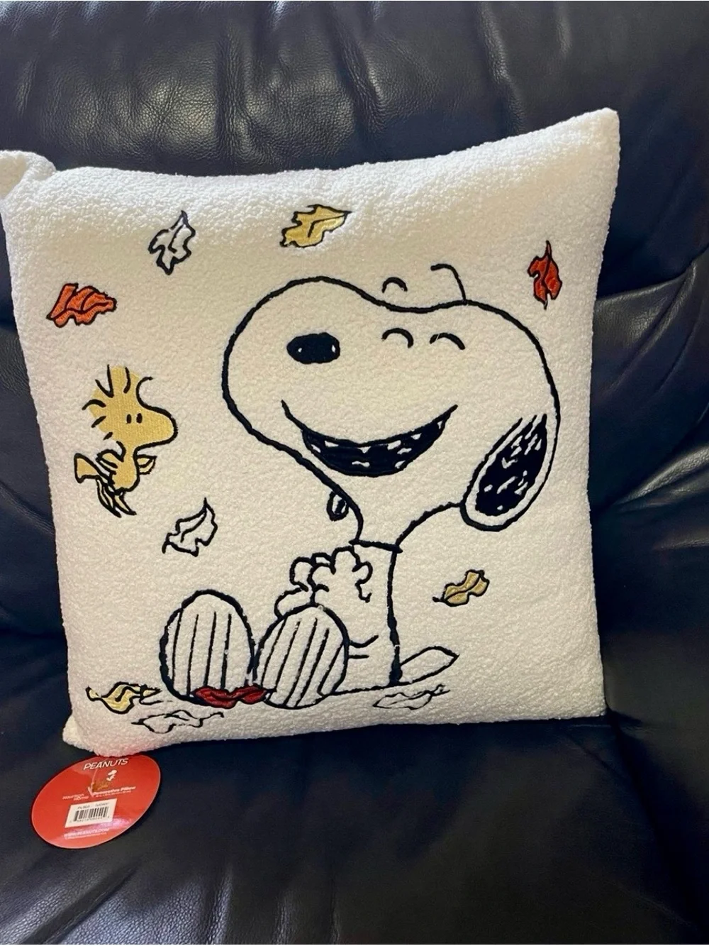 PEANUTS Snoopy Sherpa Fall Pillow - Thanksgiving Peanuts Pillow - Fall Peanuts